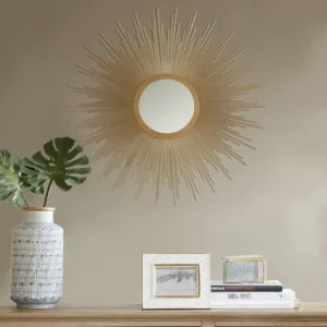 Madison Park Sunburst Wall Decor Mirror - Gold Finish