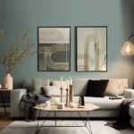 accent mirrors in modern living room