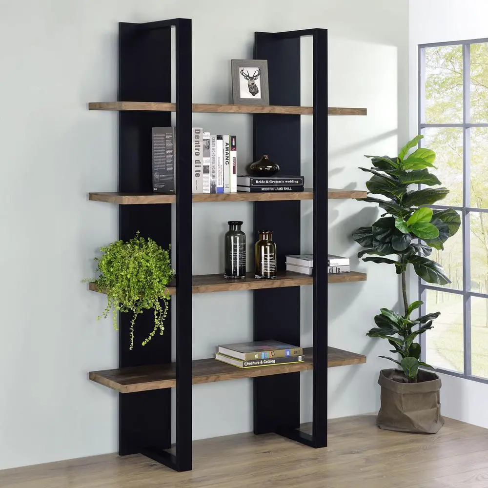 four layer shelf with decor