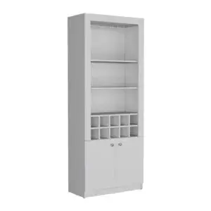 Cabinet 4-Tier, Glass Holder Stemware Rack - White